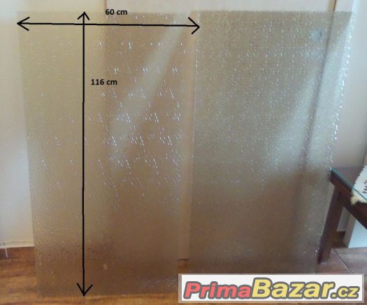 Náhradní plasticky vzorované-tónované sklo do dveří-1 ks. – fotografie 2