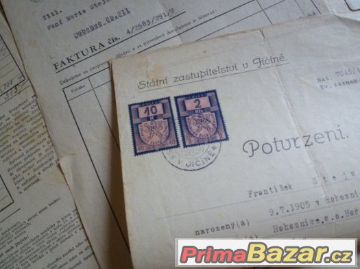 Vysvědčení, rozhodnutí rozsudek 1907. Hořice, Bernartice Tru – fotografie 5