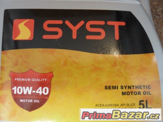 OLEJ SYST 10W/40 5L - KVALITNÍ OLEJ ZA PÁR KORUN... – fotografie 2