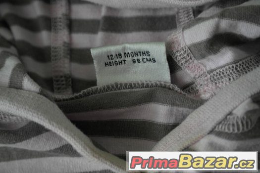 PĚKNÉ PRUHATÉ TRIKO S KAPUCKOU - NEXT - HOLKA 9-18 MĚS. – fotografie 3