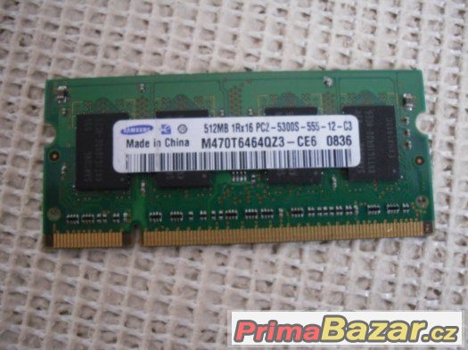 Paměti do notebooků - DDR 2 - 512MB, 256MB. – fotografie 3