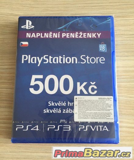 PS4, PS3, PSV - PlayStation Store - Kredit 500 Kč - Nové – fotografie 1