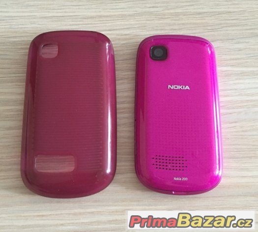 Nokia Asha 200 Pink (růžový) + kryt – fotografie 4