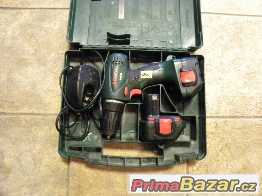Aku Vrtačka Bosch PSR 12, 2x baterie – fotografie 1