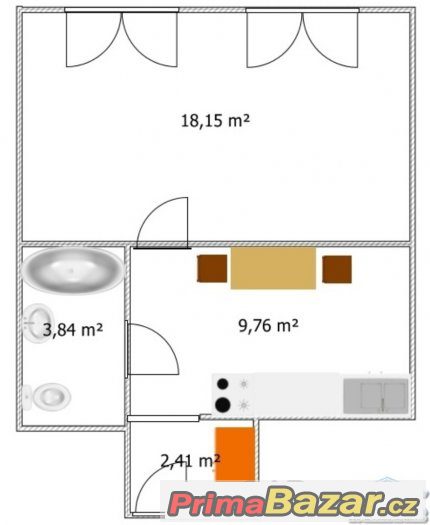 Prodej Byt 1+1, Vražné – fotografie 1