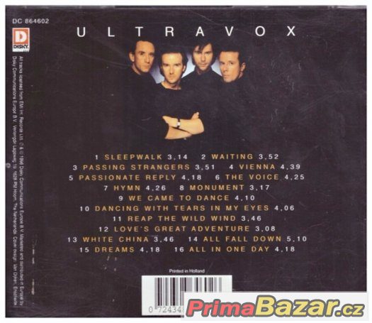 CD ULTRAVOX - Dancing with tears in my eyes (1996) – fotografie 2