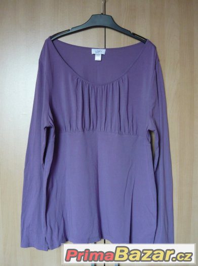 DÁMSKÉ TRIKO S DLOUHÝM RUKÁVEM LILA BARVY zn. ANN TAYLOR XL – fotografie 1
