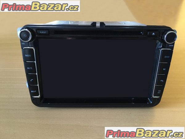8" Dotykové autorádio VW,ŠKODA,SEAT,DVD,USB,SD s navigací, CZ MENU