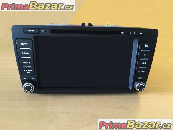 8" Dotykové autorádio ŠKODA - DVD,USB,SD s navigací, CZ MENU
