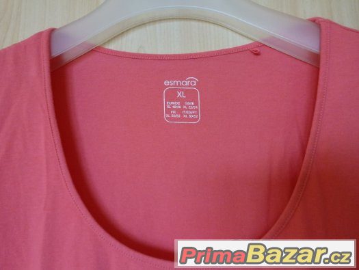 KRÁSNÉ LETNÍ TRIKO LOSOSOVÉ BARVY zn. ESMARA vel. XL (48/50) – fotografie 2