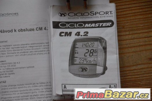 Cyklocomputer Ciclosport CM 4.2 bezdrátový – fotografie 4