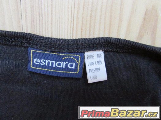 Dámské černé tričko s šedým klínkem, vel. L, zn. Esmara – fotografie 2
