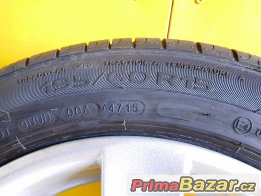 Kia,Hyundai 5x114,3 ET40 + 195/60/15 - nová letní ALU Borbet – fotografie 2