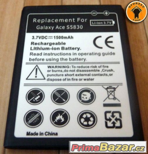 Baterie Samsung Galaxy Ace S5830 EB494358UV – fotografie 1