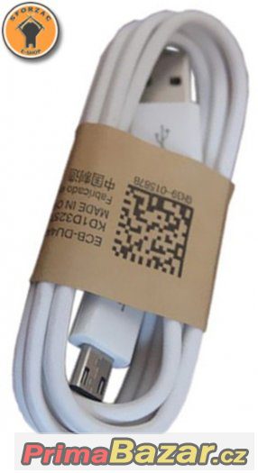 Datový a nabíjecí kabel USB Micro - bílý – fotografie 3