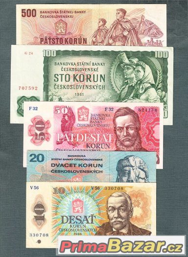 Staré bankovky - sestava 1961-1987 pěkný stav – fotografie 1