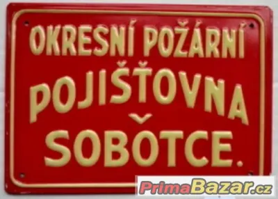 Tabulka pojišťovny v Sobotce