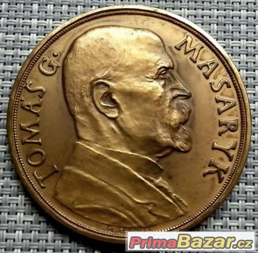 Medaile T.G.Masaryk, ČSR 1935, 60 mm – fotografie 2