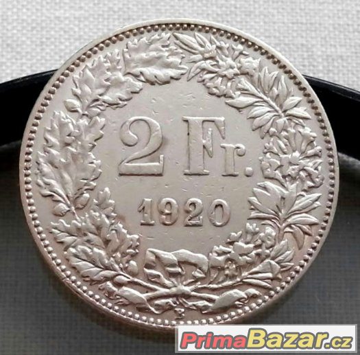 2 franky 1920 B, Švýcarsko – fotografie 1