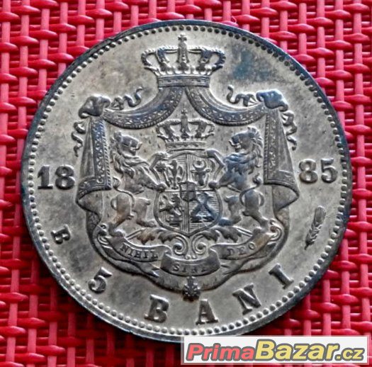 5 bani 1885 B, Karel I., Rumunsko – fotografie 1