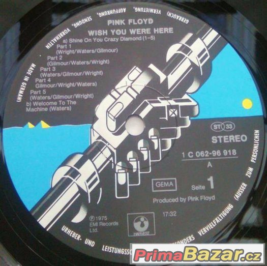 vinylové LP Pink Floyd - Wish You Were Here (1975) – fotografie 5