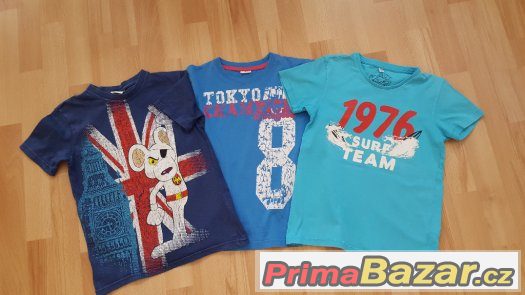 3x krásne trička vel. 128 /134 – fotografie 1