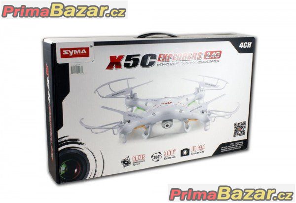 Syma X5C PRO Originál HD, dosah 250m+3x Akumulátor – fotografie 2