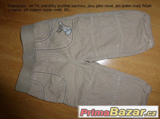 Tepláky, kalhoty, rifle vel 68-80 - nakoukněte – fotografie 3