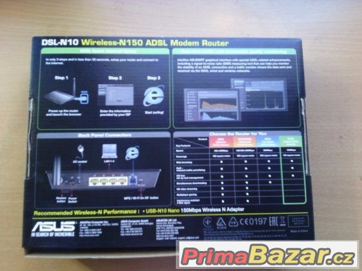 Prodám nový modem/router Asus DSL-N10 – fotografie 2