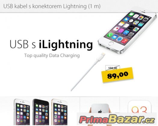 Lightning kabel pro Apple iPhone 5/5s/6/6s/SE a iPad – fotografie 3