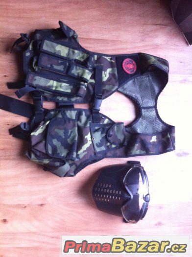 Airsoft bojová vesta a maska s větrákem – fotografie 2