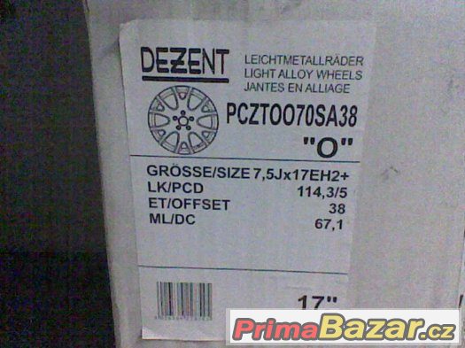 ALU disky Dezent O 17" 5x114,3 – fotografie 2