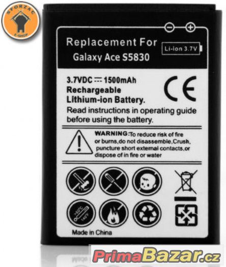 Baterie Samsung Galaxy Ace S5830 EB494358UV – fotografie 2