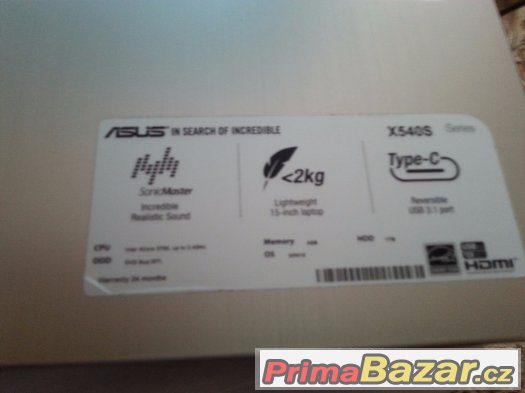 ASUS F540SA-DM043T Černý - Záruka – fotografie 2