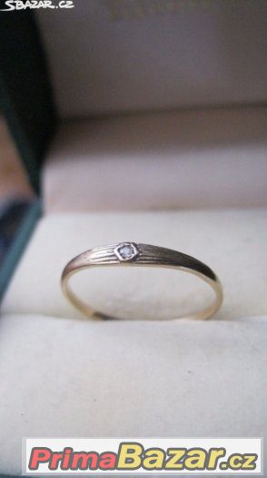 Elegantni starozitny briliantovy damsky prsten ve puncovane – fotografie 1