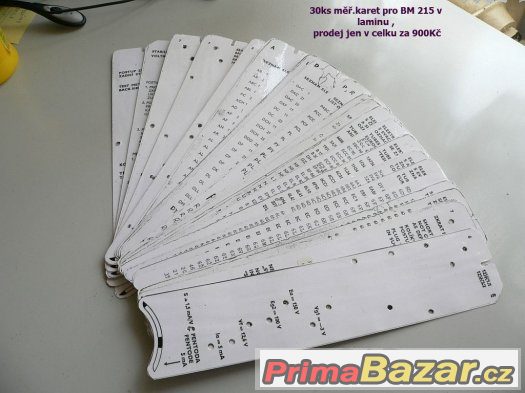 Měřicí karty elektronek  pro BM 215. – fotografie 1