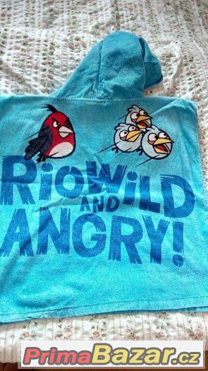 pekne ponco pro vek 5-9 roku ANGRY BIRDS – fotografie 2