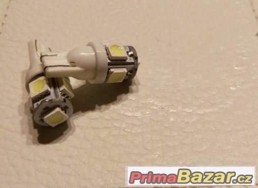 BÍLÉ LED ŽÁROVKY T10 5W 12V – fotografie 1