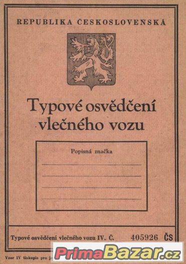 K: Typové průkazy či jiné sběratelské doklady – fotografie 1