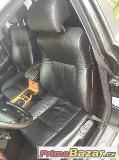Kožený interier BMW E38, E39 černá, béžová, šedá – fotografie 1