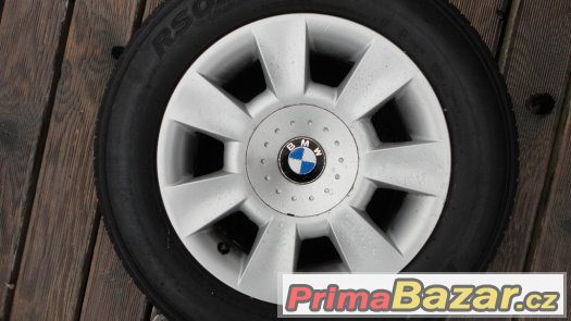 4x alu kola BMW R15 5x120 + 4x letní pneu 205/65/R15 – fotografie 2