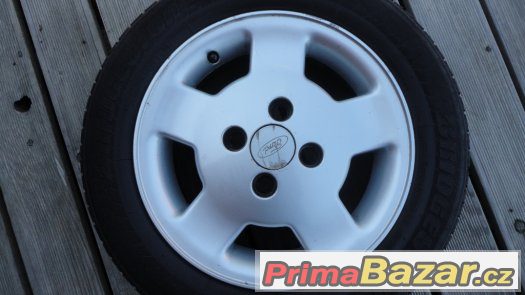 4x alu kola Ford R14 4x108 + 4x letní pneu 185/60/R14 – fotografie 2
