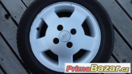 4x alu kola Ford R14 4x108 + 4x letní pneu 185/60/R14 – fotografie 3