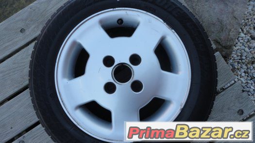 4x alu kola Ford R14 4x108 + 4x letní pneu 185/60/R14 – fotografie 4