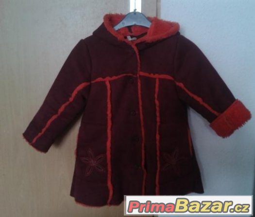 zimni kabatek s kapuci,bordo,vel.116,zn.SATIMINI,zasl.mozne – fotografie 1