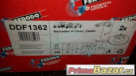 Brzdové kotouče zadní nové MB Aclass, Vaneo – fotografie 2