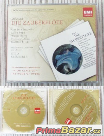 Kouzelná flétna  -  Mozart - 2 CD - NOVÉ – fotografie 1