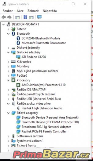 Notebook 11,6" Packard Bell ZA8 – fotografie 2