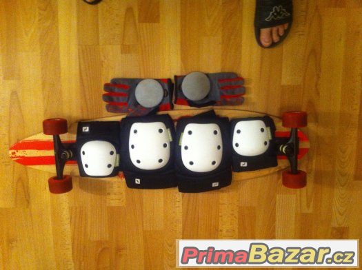 Prodám longboard mindless včetně chráničů a rukavic – fotografie 1