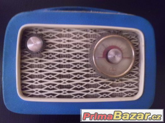 Super staré Retro Rádio - TESLA T 2800 B-2, Kabelka - MODRÉ – fotografie 1